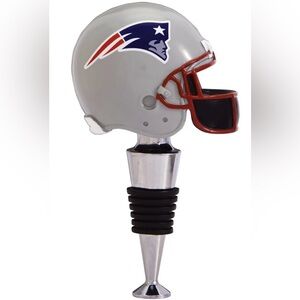 NWT NEW NFL New England Patriots Helmet Wine Bottle Stopper Football Retired HTF